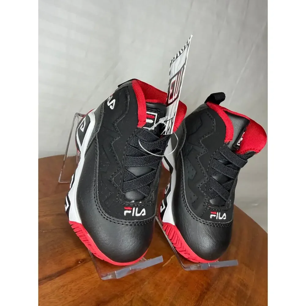 NWT Fila MB Infant Basketball Shoes Black Red Size 5 MSRP $50